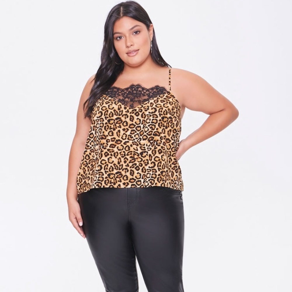 Leopard lacey top